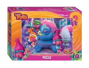Яркий пазл из серии Trolls, 35 деталей (Step Puzzle, 91144sim)